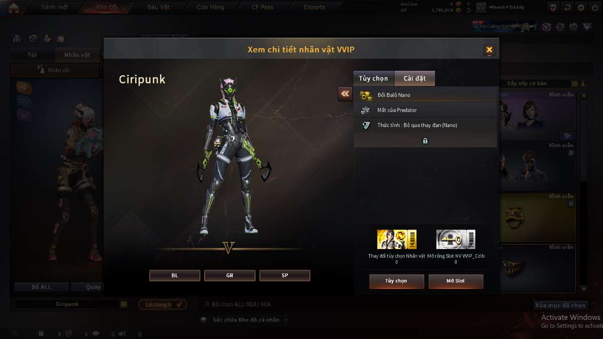 shop acc cf uy tin gia re